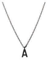 Collana Mano-J. Uomo INIZIALE in Titanio Diamante Black TNCLA1001_45